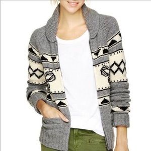 ARITZIA TNA Sea to Sky Cowichan Grey 100% Lambs Wool Sweater Women’s Size XS